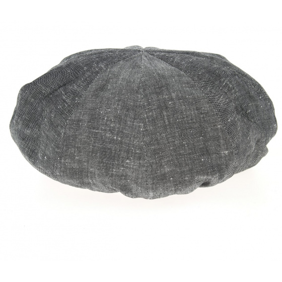 Anthracite Linen Rasta Newsboy Cap - Mtm