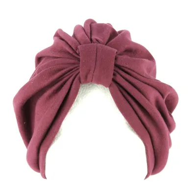Cotton Plum Chemotherapy Turban - Traclet Reference: 10484 | Traclet Hat Shop