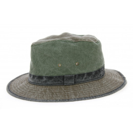 Safari Hat Logan Cotton Olive & Brown - Traclet