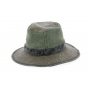 Logan Cotton Safari Hat in Olive & Brown - Traclet