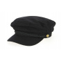 Black Chevron Cotton Sailor Cap - Traclet