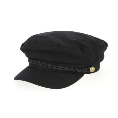 Casquette Marin Coton Noire Chevrons- Traclet  Reference : 10490 | Chapellerie Traclet