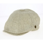 8-Panel Sao Linen & Cotton Cap Beige - Traclet