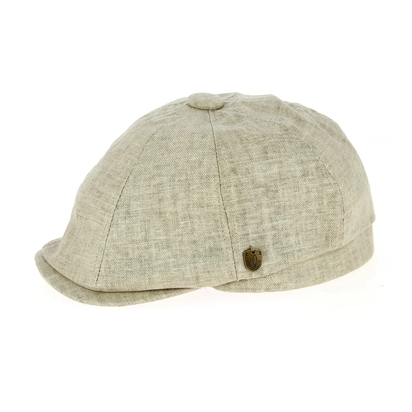 8-Panel Sao Linen & Cotton Cap Beige - Traclet  Reference: 10494 | Traclet Hat Shop