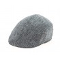 Crambes Brighton Anthracite Linen Flat Cap