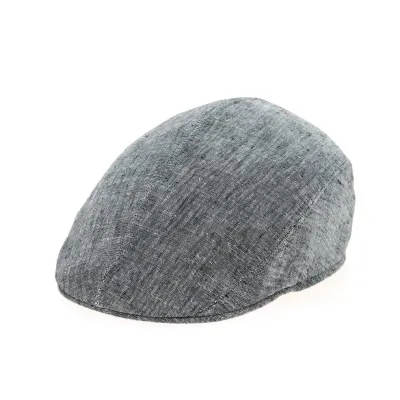 Casquette Plate Brighton Lin Anthracite- Crambes Reference : 10499 | Chapellerie Traclet