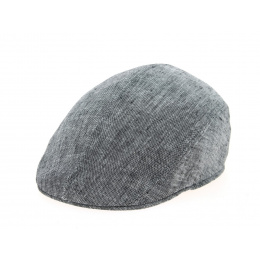 Crambes Brighton Anthracite Linen Flat Cap