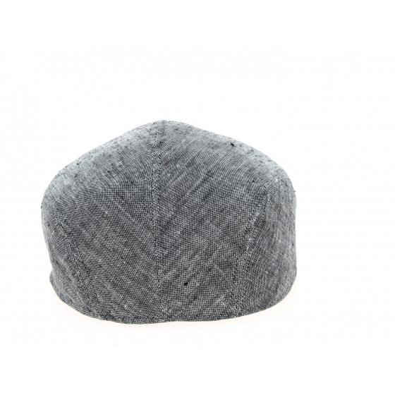 Crambes Brighton Anthracite Linen Flat Cap
