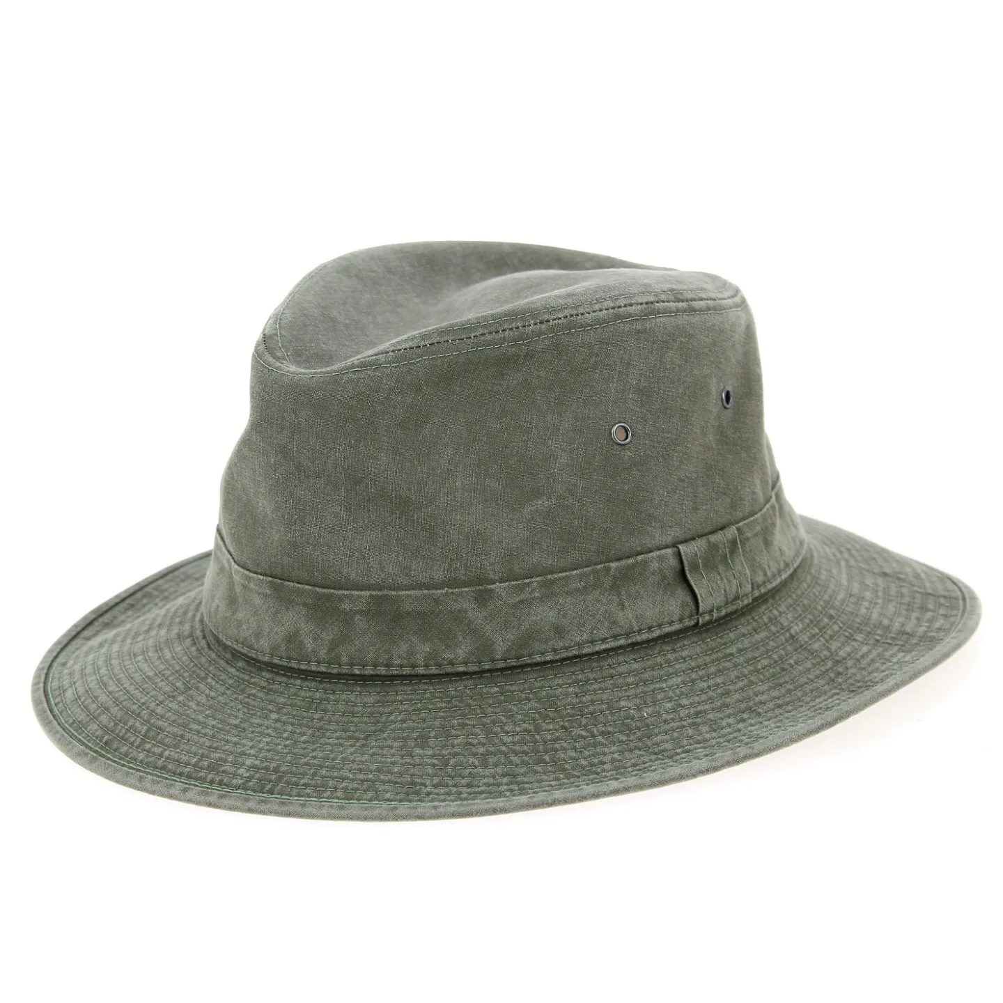 Khaki Cotton Brisbane Safari Hat - Crambes Reference: 10500 | Traclet Hat Shop