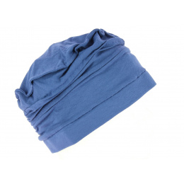 Women's Chemotherapy Toque Faded Blue Bamboo- Mtm 