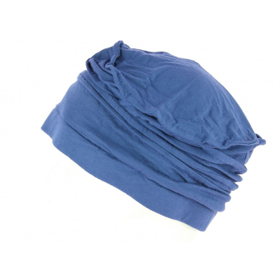 Toque Femme Chimiothérapie Bambou Bleu Délavé- Mtm  Toque Femme Chimiothérapie Bambou Bleu Délavé- Mtm