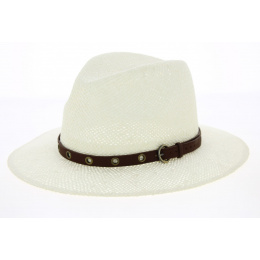 White Paper Straw Faro Traveller Hat - Traclet