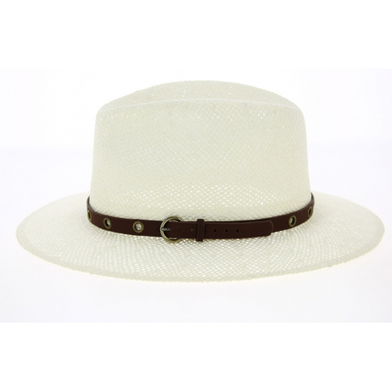 White Paper Straw Faro Traveller Hat - Traclet