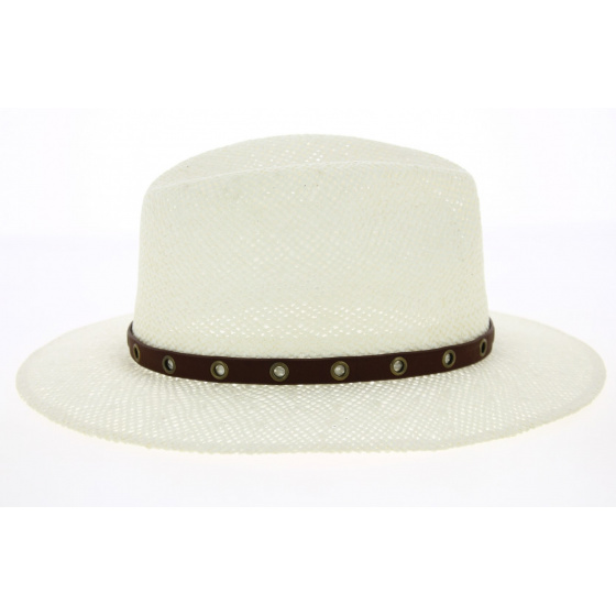 Chapeau Traveller Faro Paille Papier Blanc- Traclet Chapeau Traveller Faro Paille Papier Blanc- Traclet