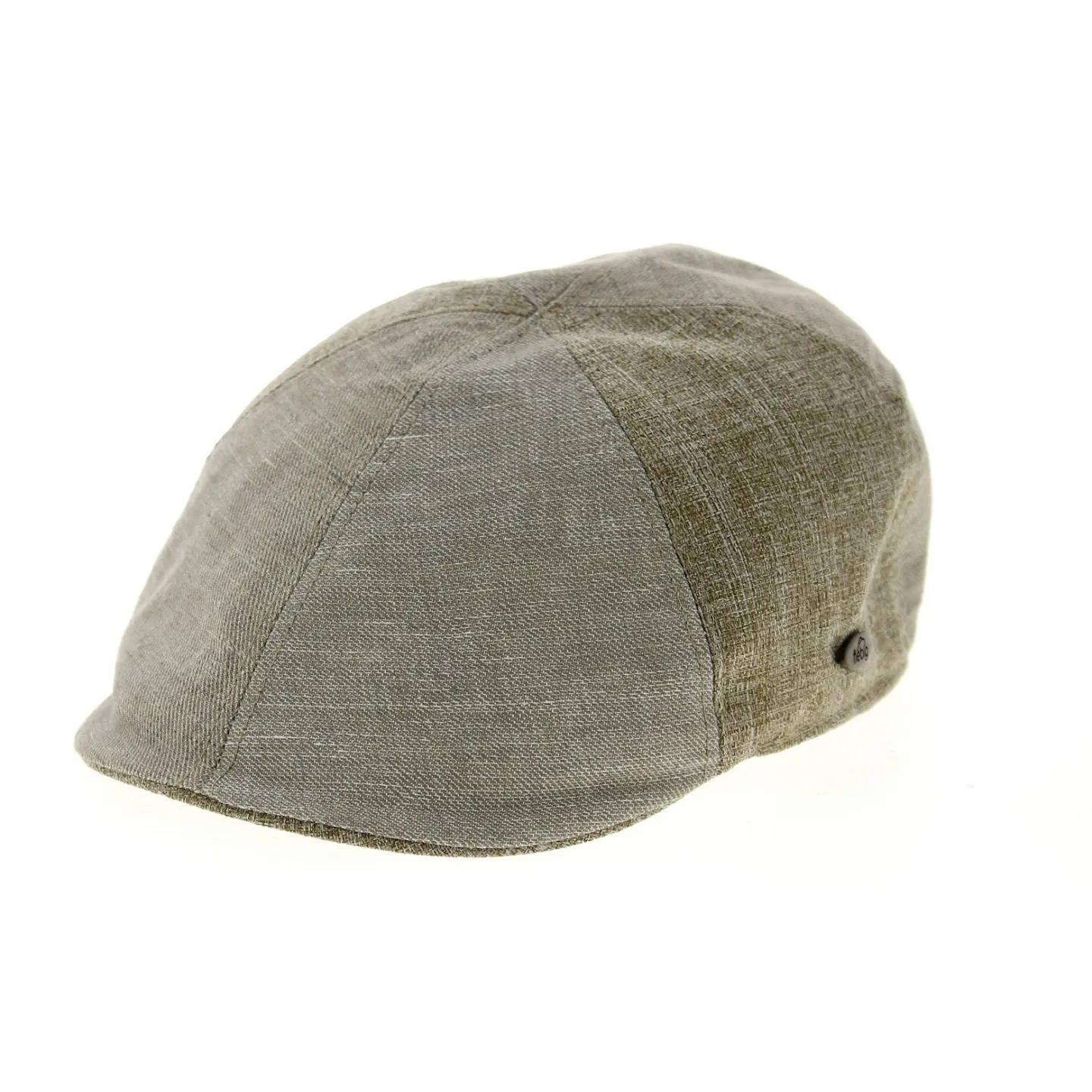 Rounded Patchwork Linen & Cotton Cap in Beige - Traclet Reference: 10510 | Traclet Hat Shop