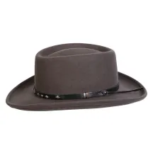 Chapeau Gambler Marron Feutre Laine- Traclet Reference : 9411 | Chapellerie Traclet