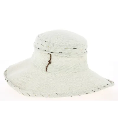 Chapeau Femme Bronze Lin Beige- Mtm Reference : 10533 | Chapellerie Traclet