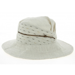 Women's Bronze & Metallic Linen Sun Hat - Mtm