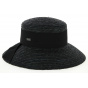 Riviera Natural Straw Wide-Brimmed Hat in Black - Betmar