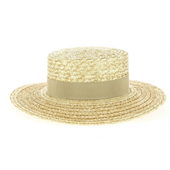 Chapeau Canotier Matador Paille Naturelle- Traclet Chapeau Canotier Matador Paille Naturelle- Traclet