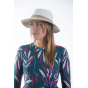 Parisian Medium Brim Hat White & Beige - Soway