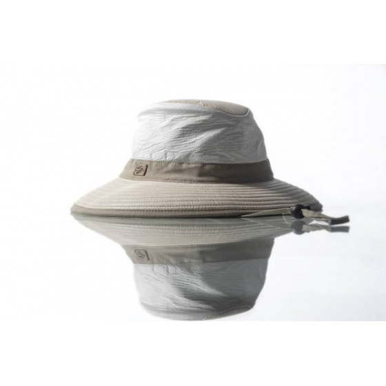 Medium Brim Parisian Hat White & Beige - Soway