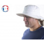 Chapeau Bordelais Moyen Bord avec Protège-Nuque blanc/Beige- Soway