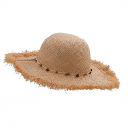 Cadix Natural Straw Wide-Brimmed Hat - Traclet