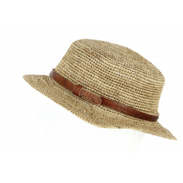 Manakara Natural Raffia Straw Boater Hat - Traclet