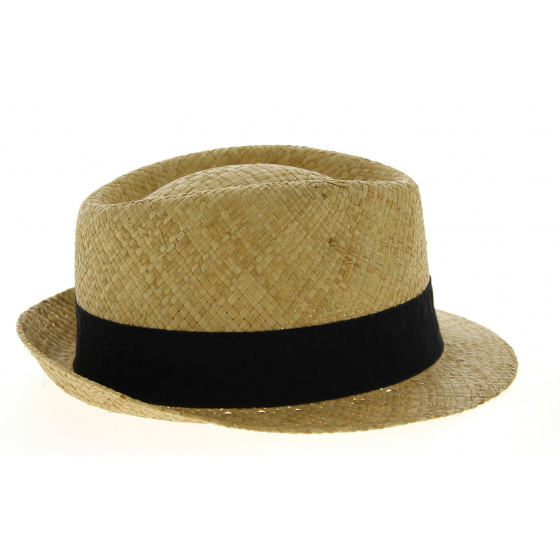 Modica Natural Straw Trilby Hat - Traclet