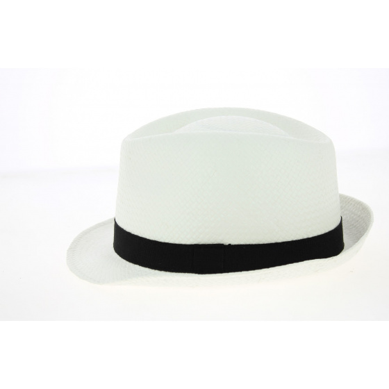 Chapeau Trilby Scapello Paille Papier Blanc- Traclet