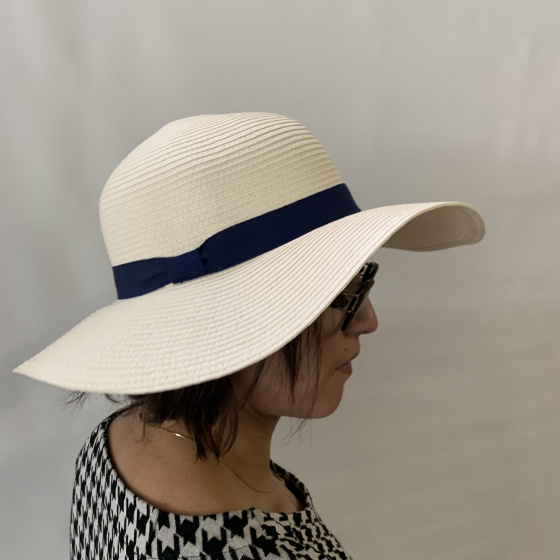 Chapeau Capeline Rhodes Paille Papier Naturel - Traclet
