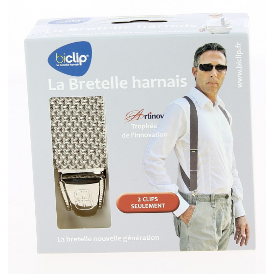 Biclip® Diamond Pattern Fancy Harness Suspenders Beige - Biclip Biclip® Diamond Pattern Fancy Harness Suspenders Beige - Biclip