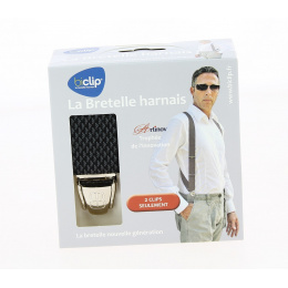 Biclip® Fancy Diamond Black Harness Suspenders - Biclip