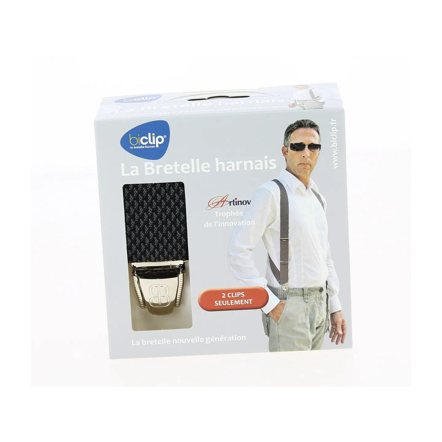 Bretelles Harnais Biclip® Fantaisie Losange Noir- Biclip Reference : 10587 | Chapellerie Traclet