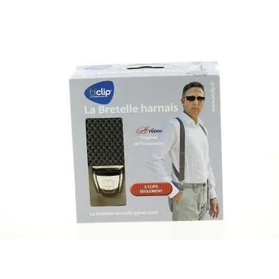 Biclip® Harness Suspenders Diamond Pattern Khaki - Biclip Reference: 10588 | Chapellerie Traclet