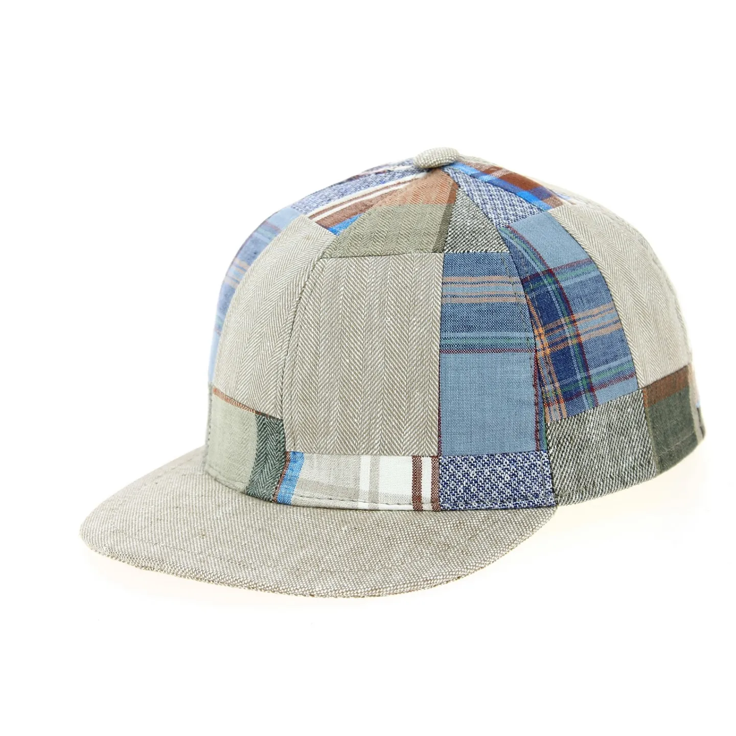 San Marin Patchwork Linen Baseball Cap - Traclet Reference: 8030 | Traclet Hat Shop