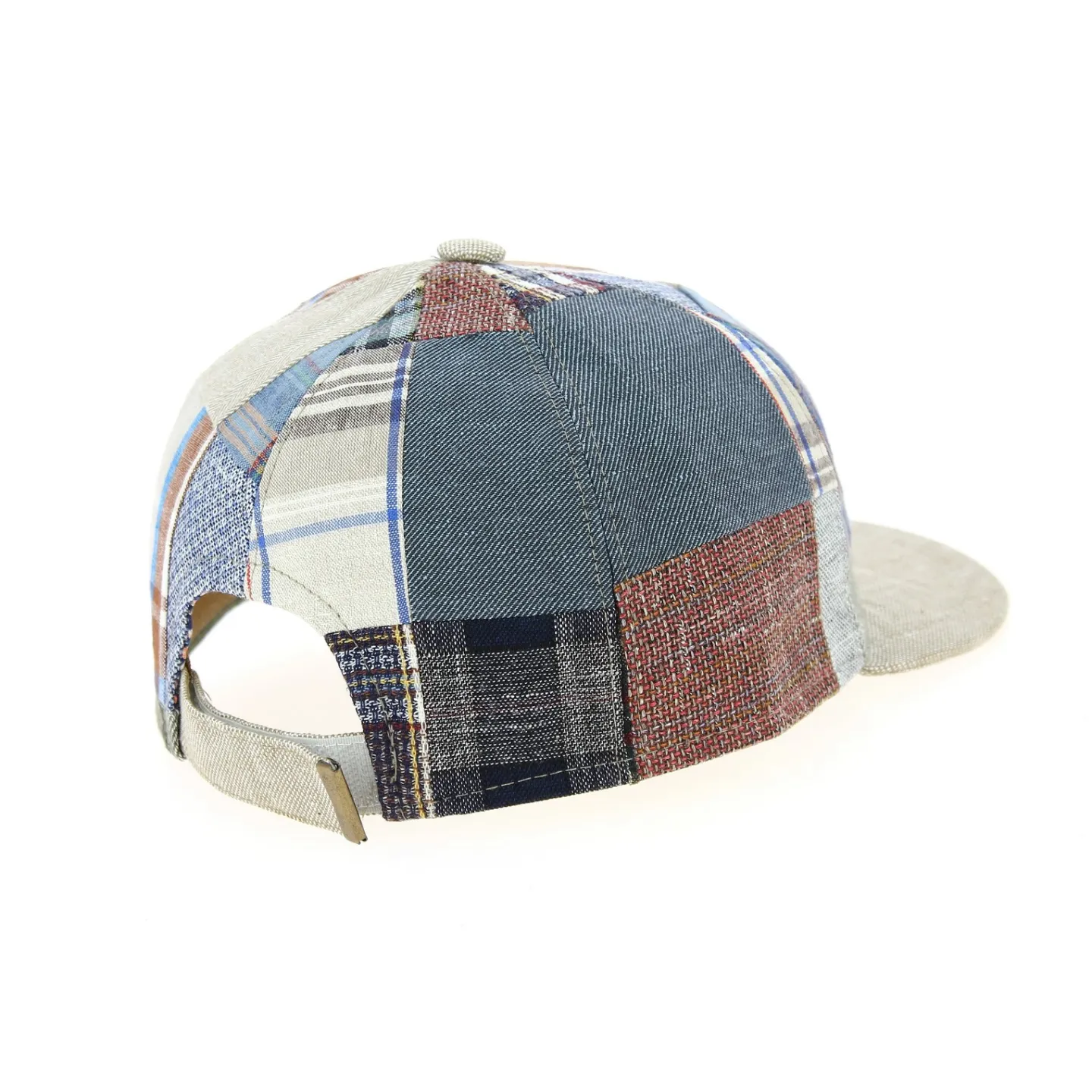 San Marin Patchwork Linen Baseball Cap - Traclet Reference: 8030 | Traclet Hat Shop