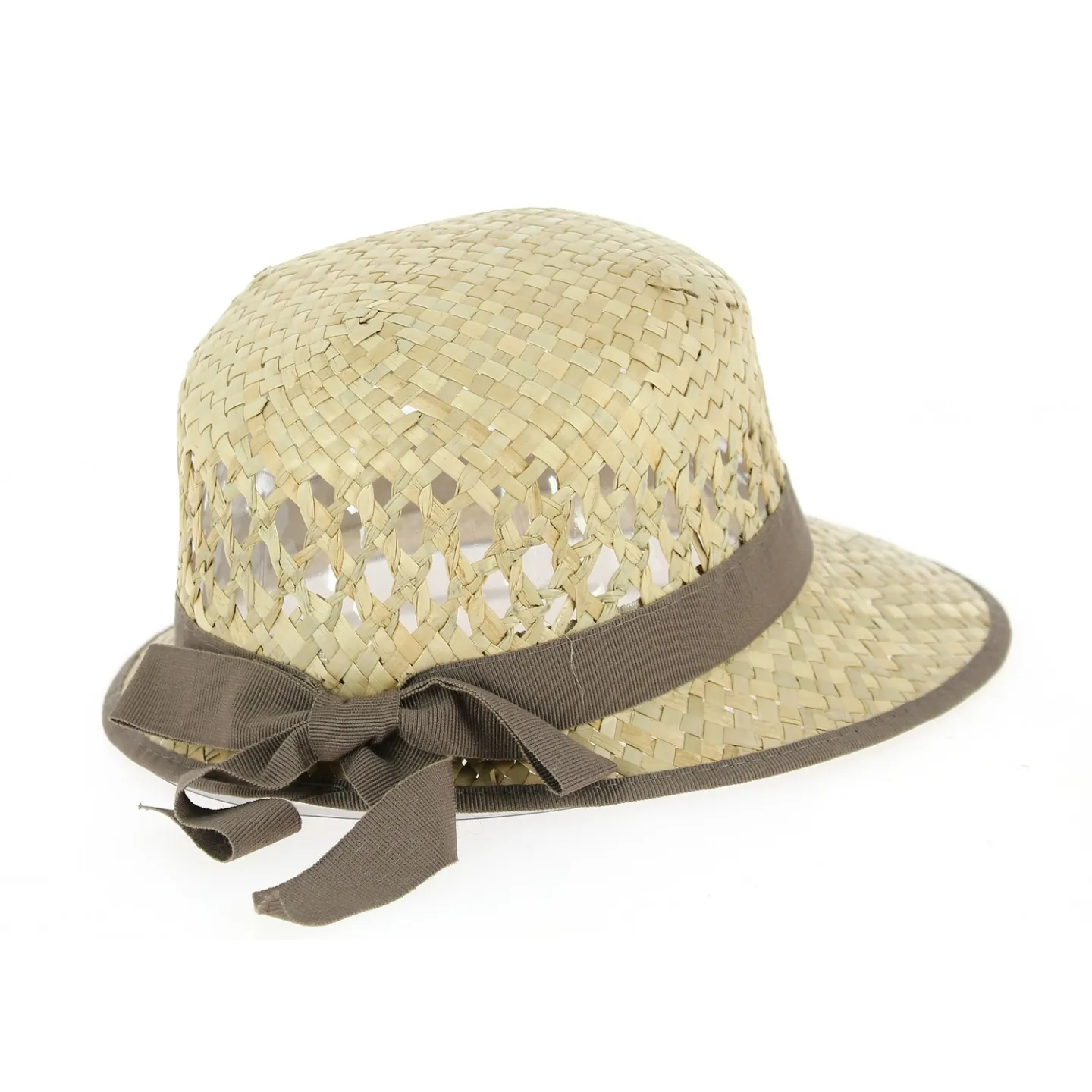 Gioconda Straw Cap with Brown Ribbon - Traclet Reference: 3468 | Traclet Hat Shop