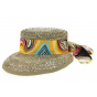 San Vito Women's Straw Cap with Scarf - Traclet