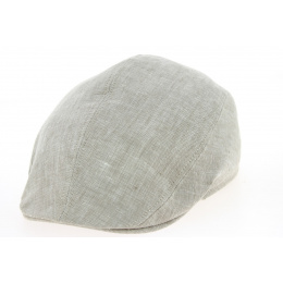 Crambes Sand Linen Brighton Flat Cap