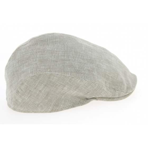 Crambes Sand Linen Brighton Flat Cap
