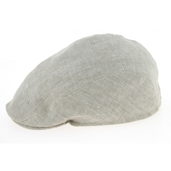 Crambes Sand Linen Brighton Flat Cap