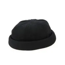 Bonnet Docker Laine Noir- Traclet Reference : 10600 | Chapellerie Traclet