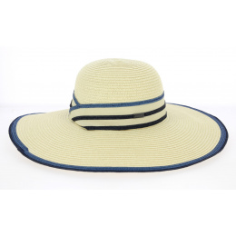 Natural Paper Straw Palma Wide-Brim Hat - Betmar