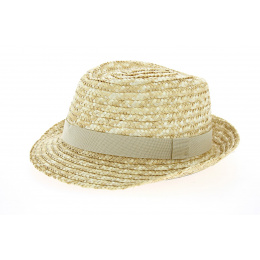 Natural Straw Pachuca Trilby Hat - Traclet