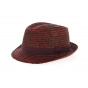 Trilby Pachuca Natural Straw Hat Bordeaux- Traclet