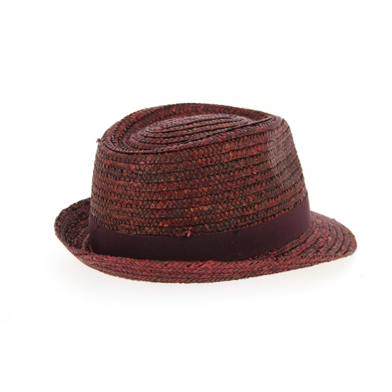 Chapeau Trilby Pachuca Paille Naturelle Bordeaux- Traclet Chapeau Trilby Pachuca Paille Naturelle Bordeaux- Traclet