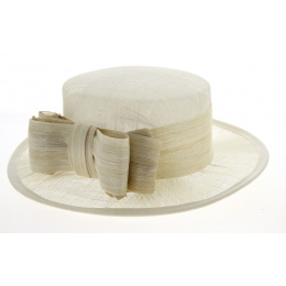 Gaby Ecru formal hat - Traclet