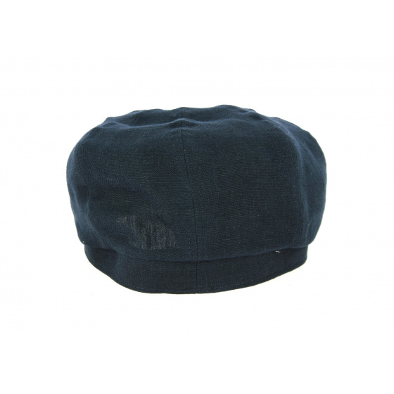 8-Panel Desgrange Navy Blue Linen Cap - Crambes
